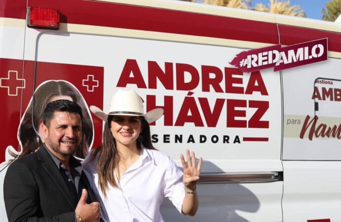 Andrea Chávez cumple compromiso en Namiquipa: entrega ambulancia nueva y anuncia plan integral de salud