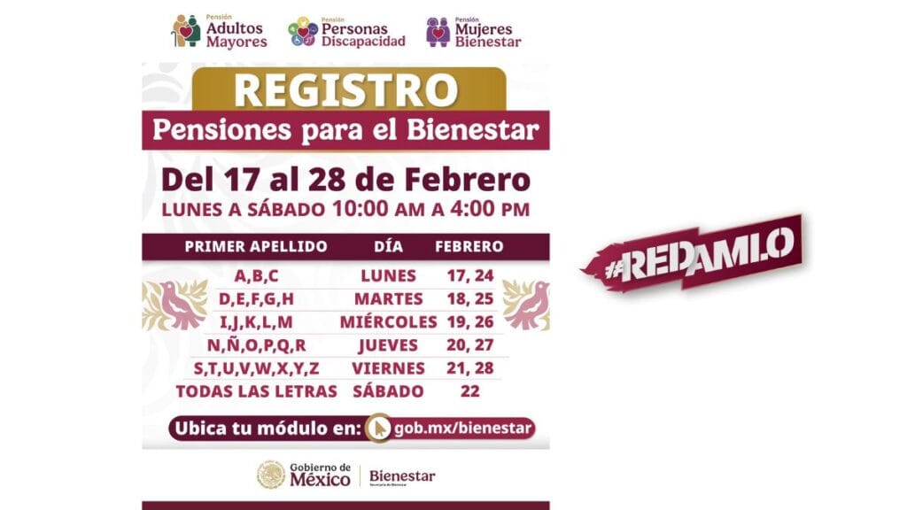Gobierno de México lanza registro de Pensiones para el Bienestar y refuerza inversión en educación y salud