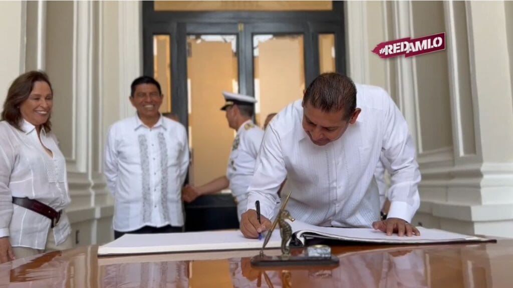 Armenta firma convenio de seguridad con Veracruz y Oaxaca