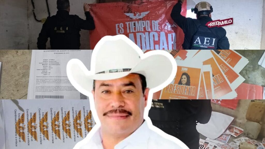 PRIAN y MC, vinculados con la delincuencia organizada en Puebla: aseguran armas y propaganda en cateo de Fiscalía