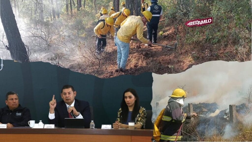 Puebla intensifica el combate a incendios forestales