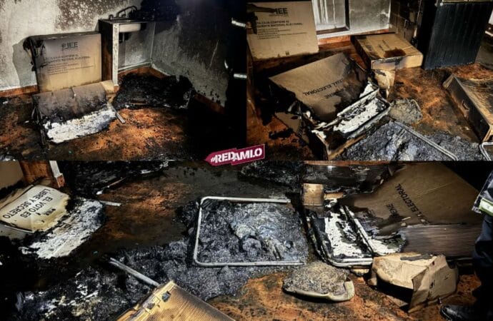 ¡Intentaron quemar pruebas! Atacan sede del IEE en Chignahuapan