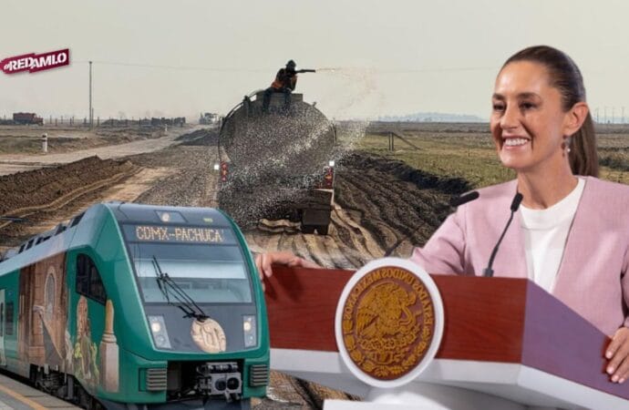 Claudia Sheinbaum destaca avances en la construcción del Tren México-Pachuca