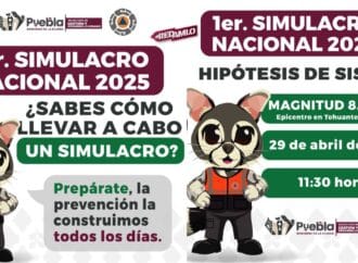 Gobierno de Puebla se suma al Primer Simulacro Nacional 2025