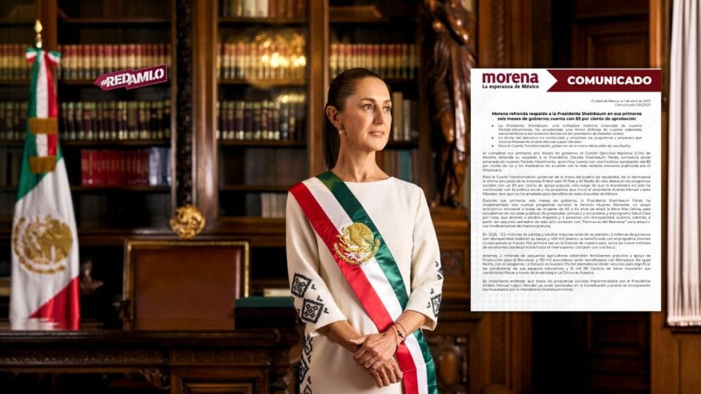 Sheinbaum logra 83% de aprobación a seis meses de gobierno