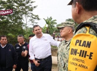 Armenta atiende emergencia por desborde del río Pantepec