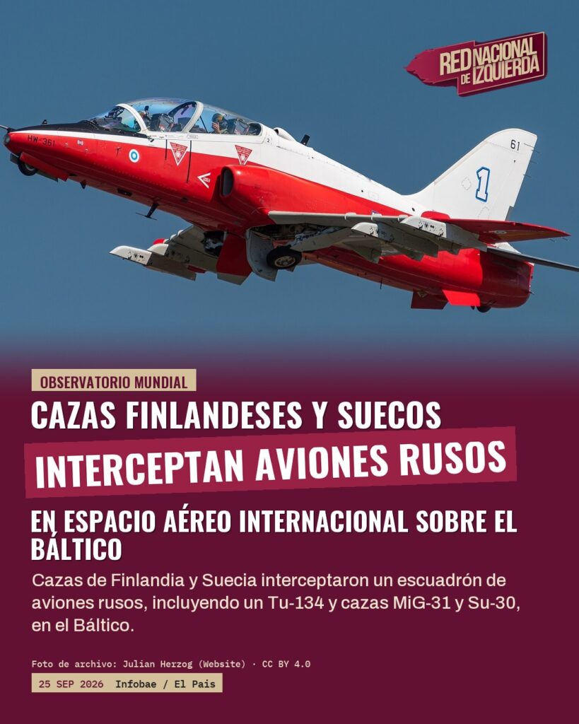 Cazas finlandeses y suecos interceptan aviones rusos sobre el Báltico