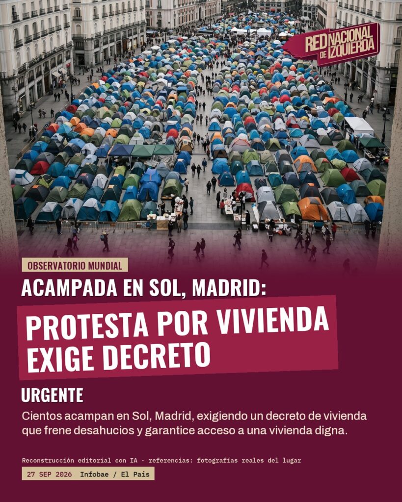 Acampada en Sol, Madrid: Protesta por vivienda exige decreto urgente