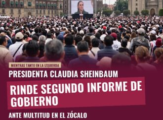 Sheinbaum rinde su Segundo Informe de Gobierno ante más de 200 mil personas en el Zócalo