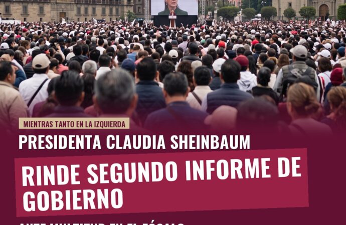 Sheinbaum rinde su Segundo Informe de Gobierno ante más de 200 mil personas en el Zócalo