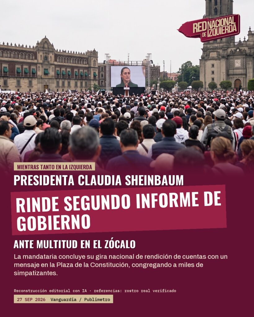 Sheinbaum rinde su Segundo Informe de Gobierno ante más de 200 mil personas en el Zócalo