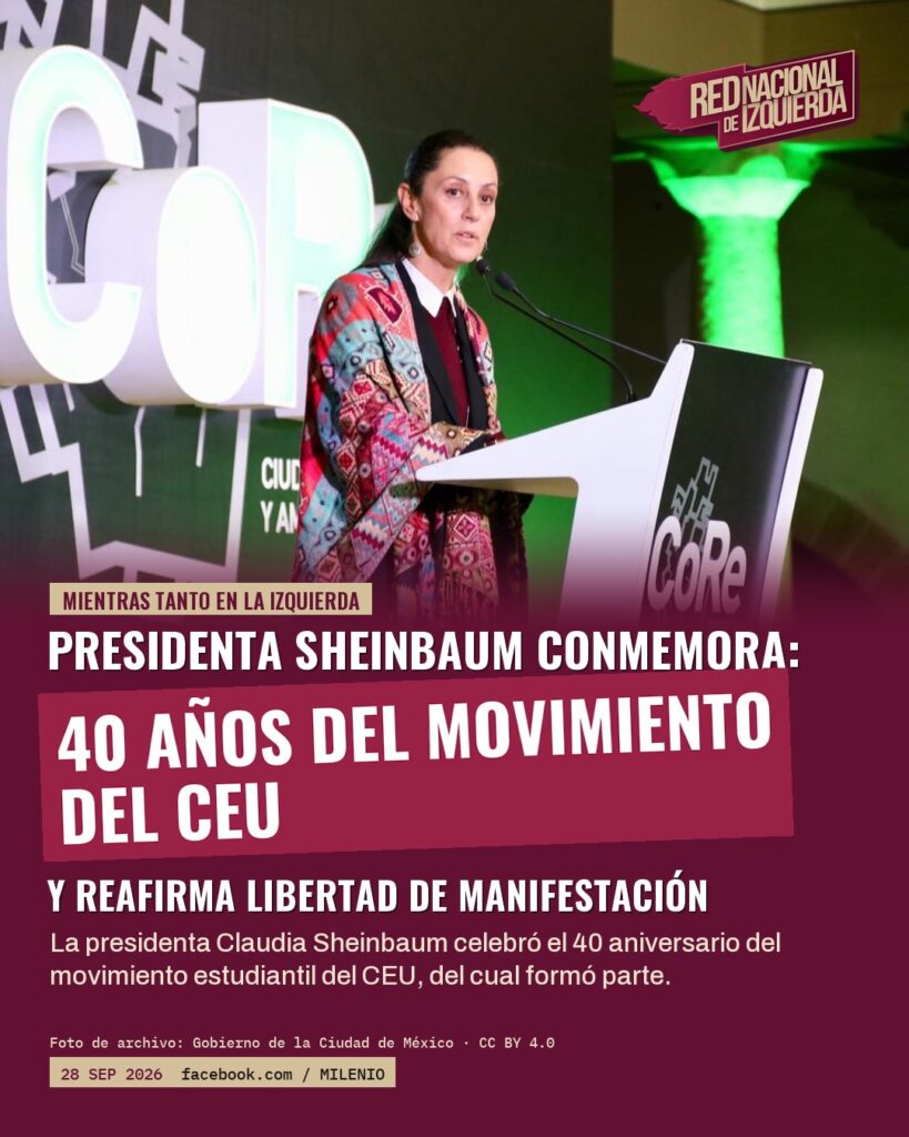 Sheinbaum celebra 40 años del movimiento universitario del CEU