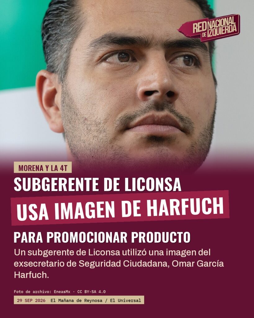 Subgerente de Liconsa usa imagen de Harfuch para promocionar producto