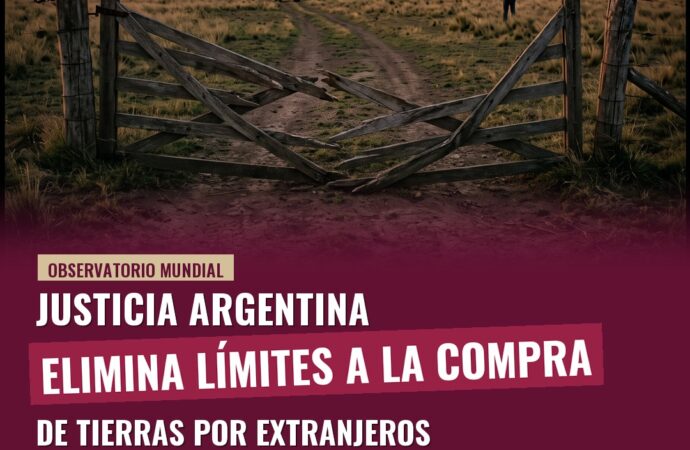 Justicia argentina elimina límites a la compra de tierras por extranjeros