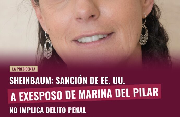 Sheinbaum: Sanción de EE. UU. a exesposo de Marina del Pilar no implica delito penal