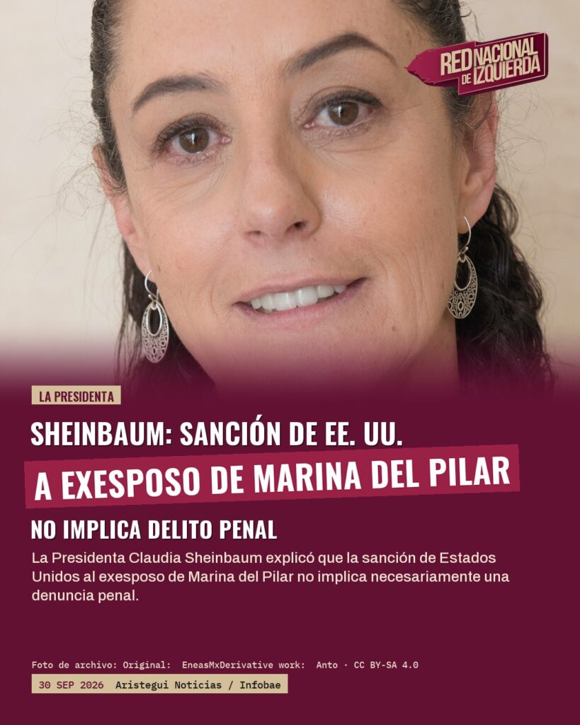 Sheinbaum: Sanción de EE. UU. a exesposo de Marina del Pilar no implica delito penal