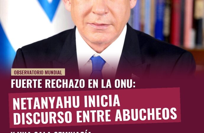 Netanyahu inicia discurso en la ONU entre abucheos y sala semivacía