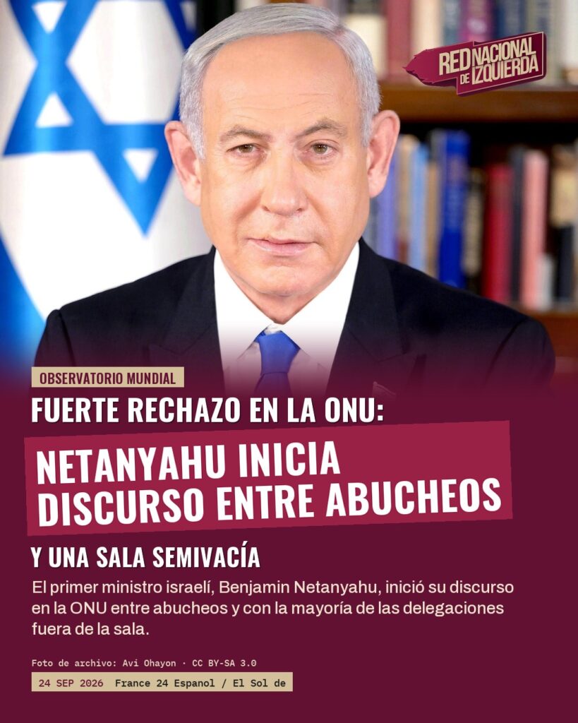 Netanyahu inicia discurso en la ONU entre abucheos y sala semivacía