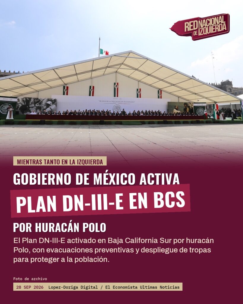 Activan Plan DN-III-E en Baja California Sur por huracán Polo