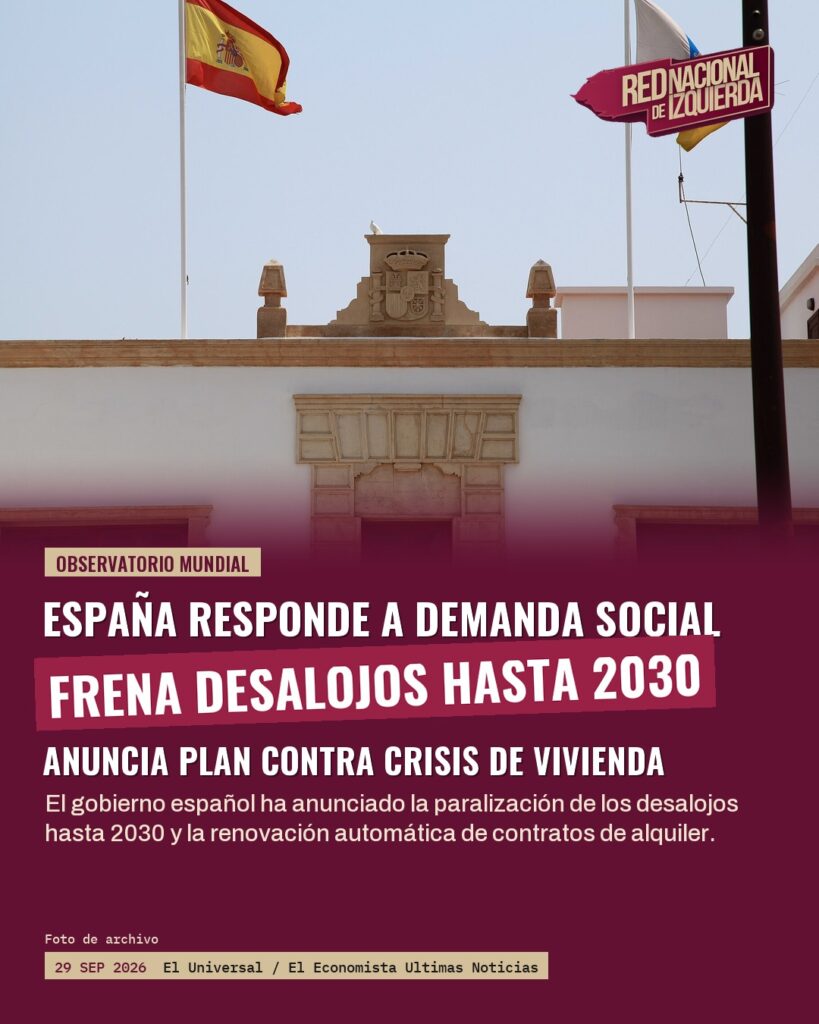 Gobierno español frena desalojos hasta 2030 tras protestas por vivienda