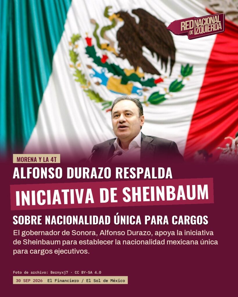 Alfonso Durazo respalda iniciativa de Sheinbaum sobre nacionalidad única para cargos