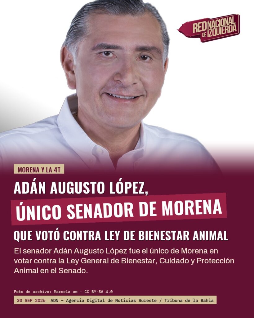 Adán Augusto López, único senador de Morena que votó contra Ley de Bienestar Animal