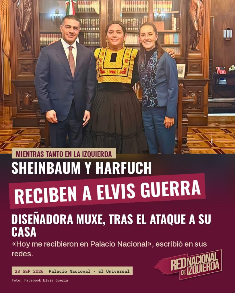 Sheinbaum y Harfuch reciben a Elvis Guerra