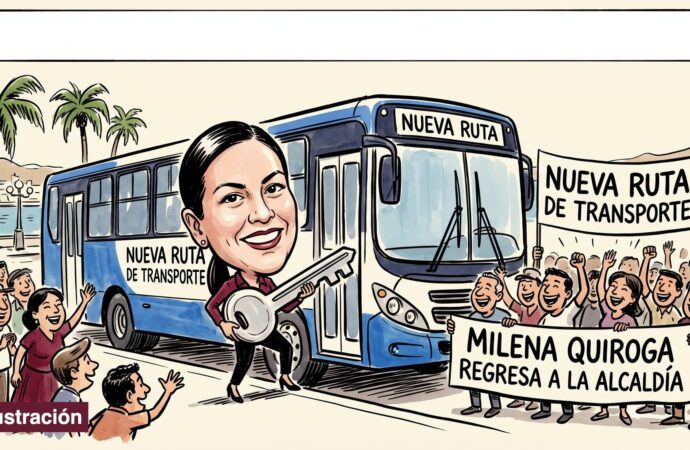 Milena Quiroga regresa a la alcaldía de La Paz y pone en marcha nueva ruta de transporte