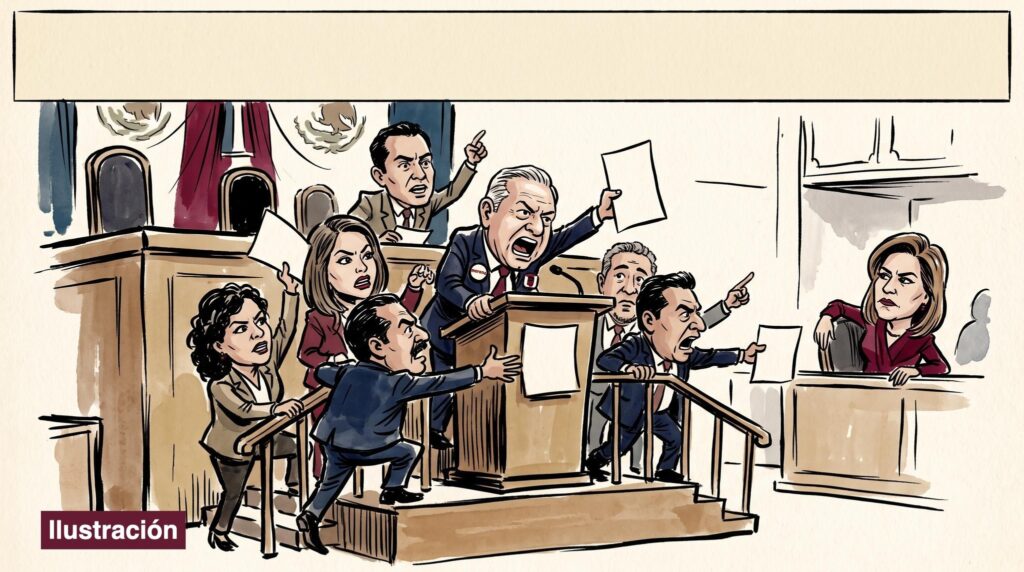 Diputados de Morena toman tribuna en Chihuahua por rechazo a comparecencia de Maru Campos