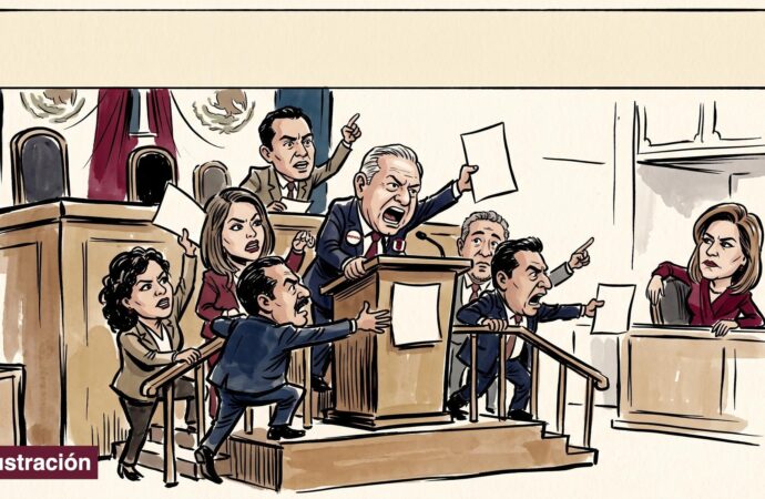 Diputados de Morena toman tribuna en Chihuahua por rechazo a comparecencia de Maru Campos