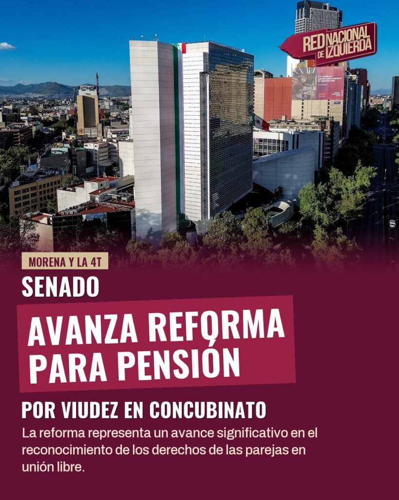 Senado avanza reforma para pensión por viudez en concubinato