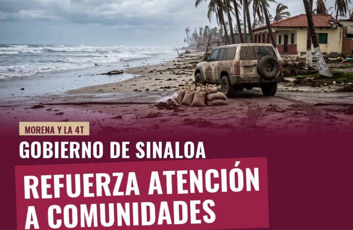 Gobierno de Sinaloa refuerza atención a comunidades costeras tras lluvias y marejadas