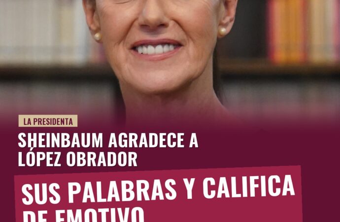 Sheinbaum agradece a López Obrador sus palabras y califica de emotivo su nuevo libro