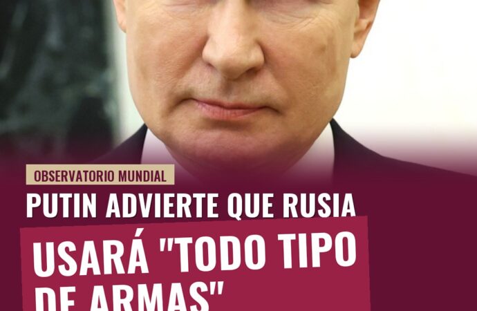 Putin advierte que Rusia usará “todo tipo de armas” si atacan Kaliningrado