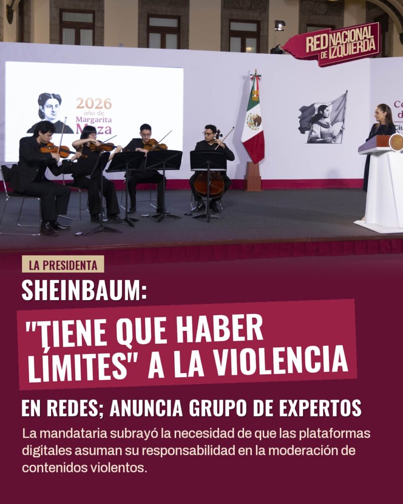 Sheinbaum: “Tiene que haber límites” a la violencia en redes; anuncia grupo de expertos