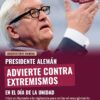Presidente alemán advierte contra extremismos en el Día de la Unidad